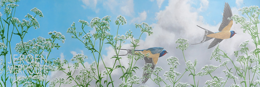 'Very much may', barn swallow painting Jeroen Verhoeff